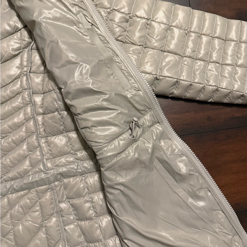 Women's The North Face TNF Thermoball Eco Silver Gray Parka Puffer Jacket Sz M - Picture 5 of 8